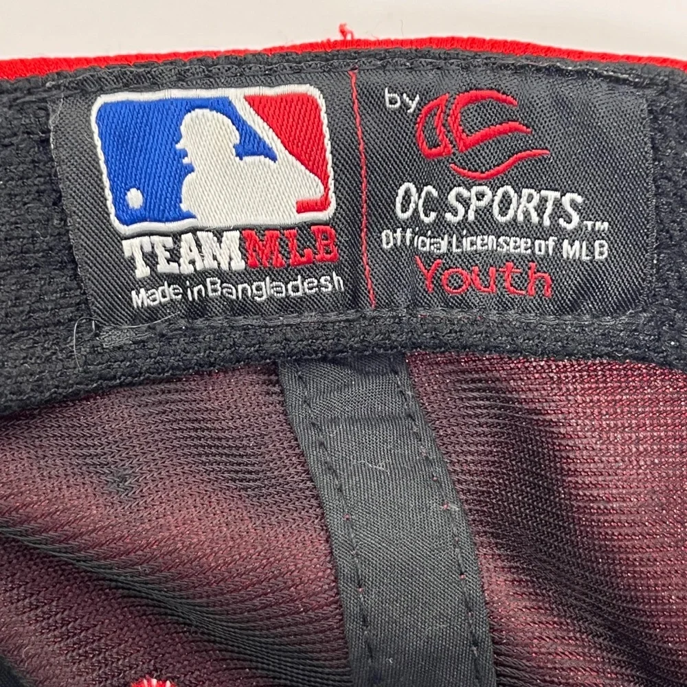 OC Sports Cincinnati Reds Youth MLB Baseball Hat Cap Red‎ White Logo Adjustable